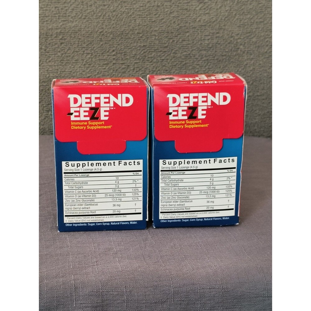 2 Pack Cold-EEZE Defend-EEZE Immune Support 30 Elderberry Flavor Lozenges no Exp - Picture 4 of 7